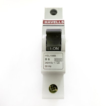 Havells HSL106B B6 6A 6 Amp MCB Circuit Breaker Type B